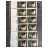 Sheet of Dog Themed Postage Stamps