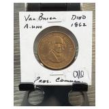 Van Buren Commemorative Coin in Holder