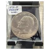 1971-D Eisenhower Dollar Coin in Sleeve