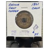 Cast Copper Coin in Holder