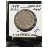 Buffalo Nickel in Paper Holder