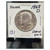 1968 D Kennedy Half Dollar Coin