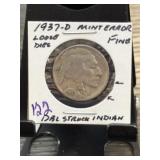 Buffalo Nickel in Paper Holder