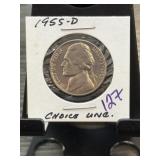 1955-D Jefferson Nickel in Holder