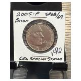 2005-P Bison Nickel in Holder