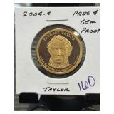 2009-S Zachary Taylor Dollar Coin in Holder