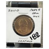 2011-D Garfield Dollar Coin in Holder