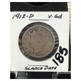 1912-D Liberty Head Nickel in Holder