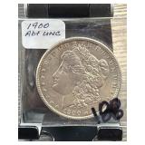 1900 Metal Dollar Coin in Protective Case