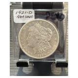 1921 Morgan Dollar Coin in Holder