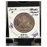2012 Hawaii Quarter in Card Holder