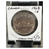 1968 Canada One Dollar Coin