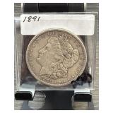 1891 Metal Coin in Protective Sleeve