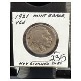 Buffalo Nickel in Paper Holder