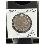 1937 Buffalo Nickel in Holder