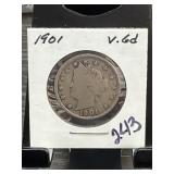 1901 Liberty Head Nickel in Holder