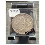 Encased Metal Coin Marked 1892-O