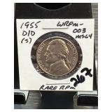 1955 Nickel in Card Holder