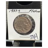 1937 Buffalo Nickel in Holder
