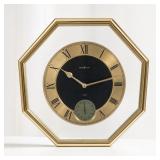 Octagonal Gold-Tone Wall Clock