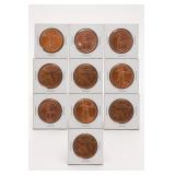 Group of Ten Assorted Coins in Holders