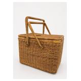 Woven Picnic Basket with Handles