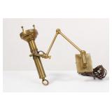 Brass-Tone Adjustable Arm Lamp Fixture