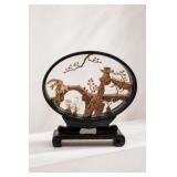 Oval Framed Asian Style Tabletop Panel