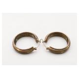 Pair of Gold-Tone Hoop Earrings