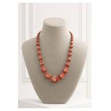 Beaded Orange Necklace