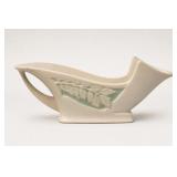 Cream and Green Ceramic Planter