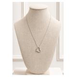 Silver-Tone Heart Pendant Necklace