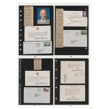 Assorted Signed Letters and Ephemera in Binder Pages