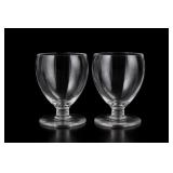 Pair of Clear Glass Goblets