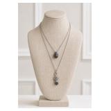 Two Silver-Tone Pendant Necklaces
