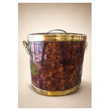 Brown and Gold-Tone Metal Ice Bucket