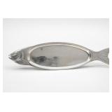 Silver-Tone Fish Shaped Serving Tray
