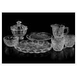 Clear Pressed Glass Tableware Group