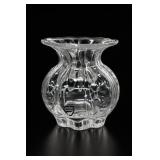 Clear Glass Flared Vase