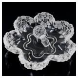 Clear Glass Floral Ring Holder