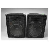 Pair of Black Audio Speakers