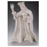 White Ceramic King Figurine
