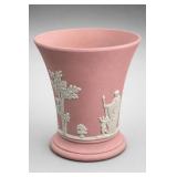 Pink and White Classical Motif Vase