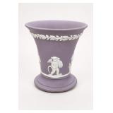Purple and White Classical Motif Vase