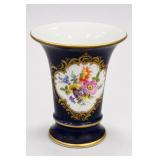 Blue and White Floral Decorated Vase