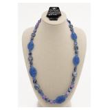 Blue and Purple Beaded Necklace