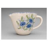 Hand-Painted Floral Ceramic Creamer Pitcher
