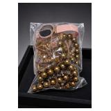 Bagged Gold-Tone Beaded Necklaces and Bangles