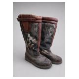 Camo and Brown Rubber Hunting Boots