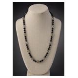 Black and Clear Beaded Necklace